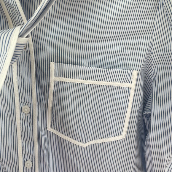 J. Crew Blue and White Striped Button Down - Picture 2 of 3
